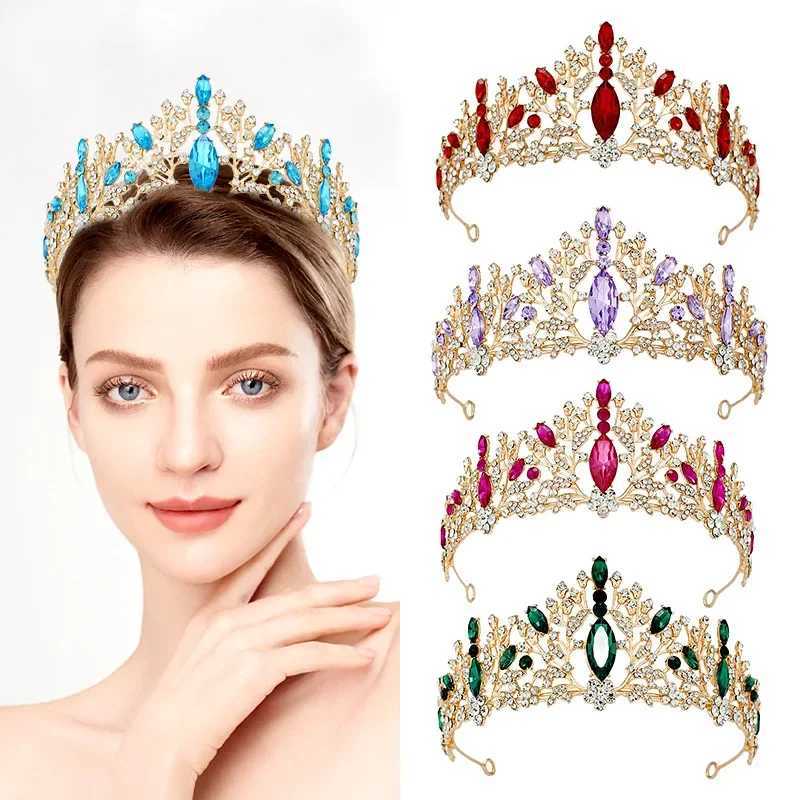 Light Luxury Bridal Crystal Crown Fashion Alloy Diamonds Rhinestone Tiaras Wedding Birthday Stage Party Dress Hair AccessoriesX240913