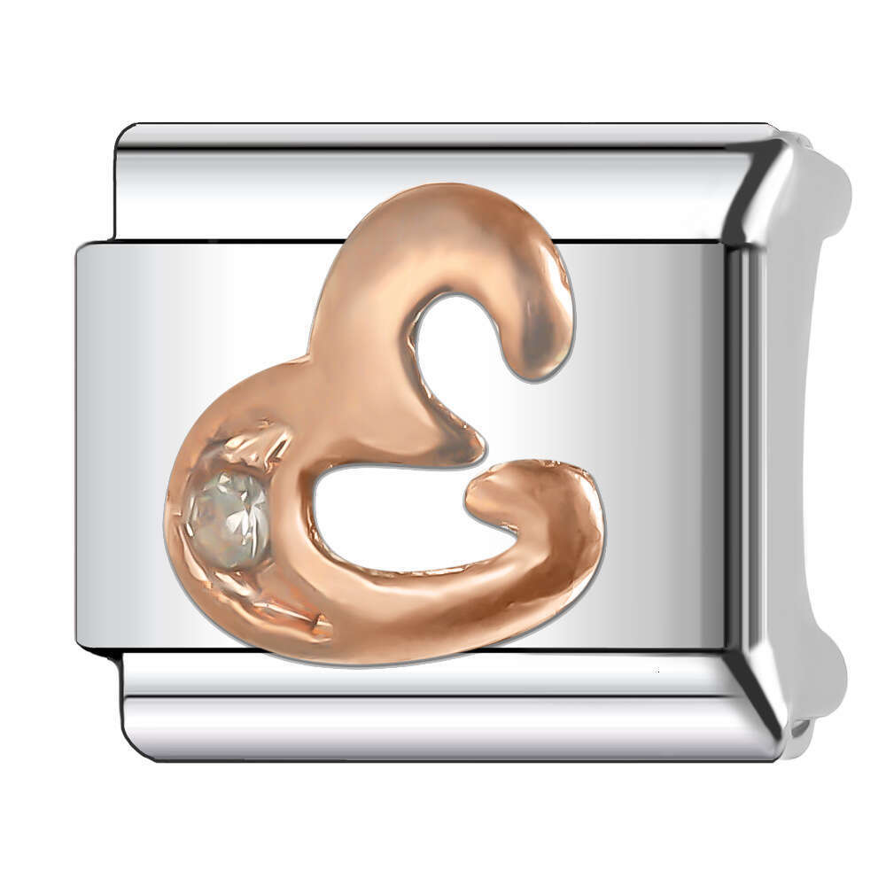 2024 New Women's Gift Letters Bead Italian Charms Links Beads Fit 9Mm Stainless Steel Bracelet Making Jewelry