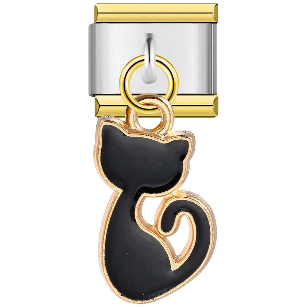 Single Hook Bead Bracelet With Square Elastic Splicing Titanium Steel Strap Chain Italian Charm Italian Charm Links Fit 9Mm Bracelet Jewelry DIY Makin