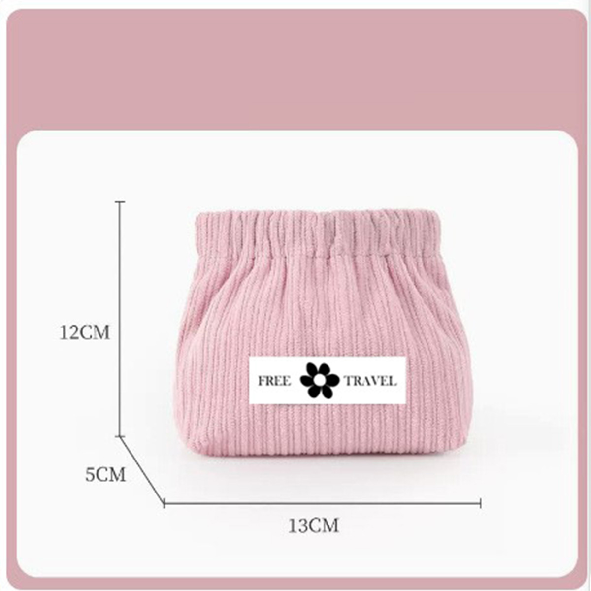 Makeup bag Red envelope cosmetics storage small bag for women's portable new style bag with corduroy storage bag