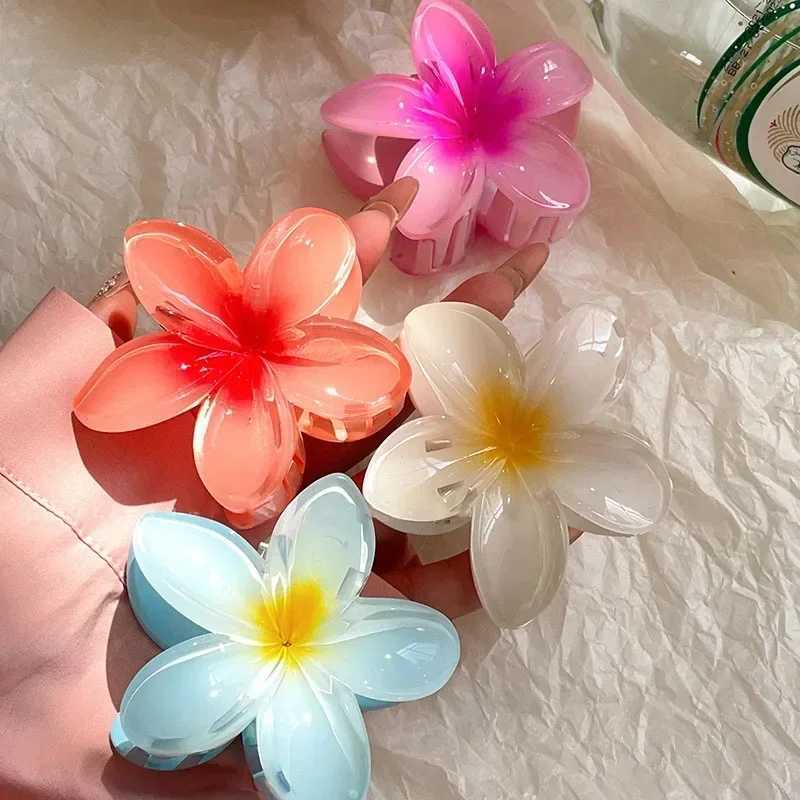 Bohemian Beach Vacation Lily Flower Hair Claw Sweet Hair Clip for Women Floral Claws Fashion Girl Accessories GiftX2409