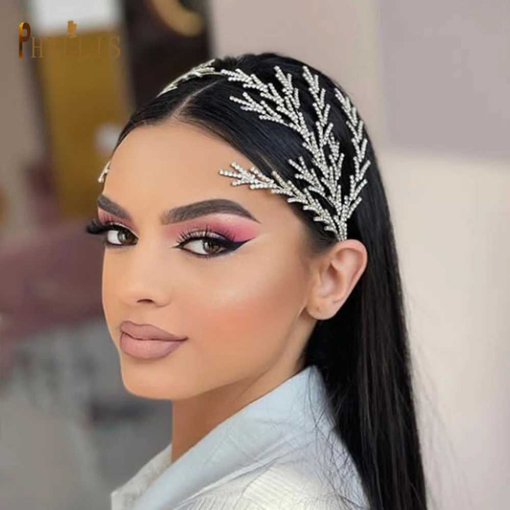 A254 Silver Gold Bride Headband Rhinestone Hair Jewelry for Women Tiaras Headpiece Crystal Wedding Headdress Bridal HeadwearX240913