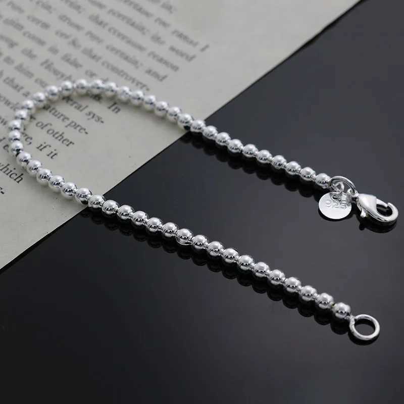Beautiful fashion Elegant Gold color silver color 4MM beads chain women lady cute Bracelet high quality Gorgeous jewelry H198X240913