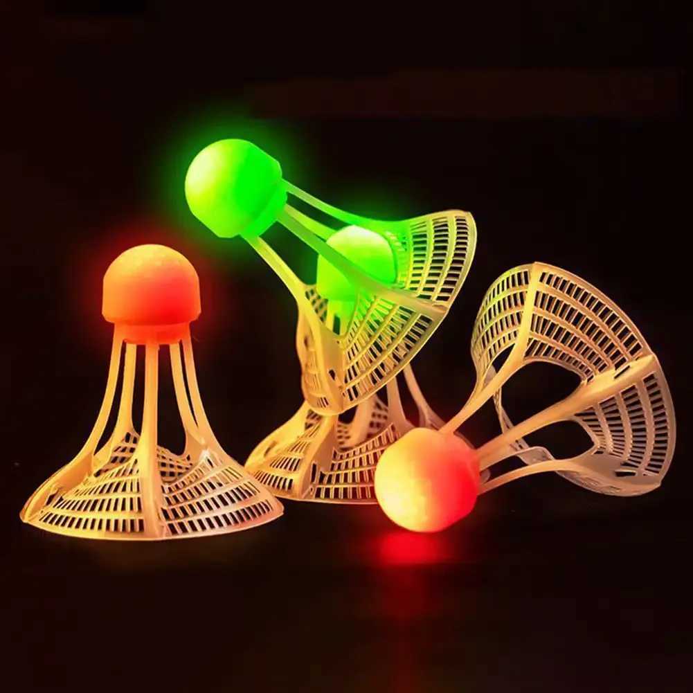 Luminous LED Badminton Lighting Balls Foam Head Luminous Shuttlecock Glowing Colorful Lighting Badminton Outdoor Game Y240912