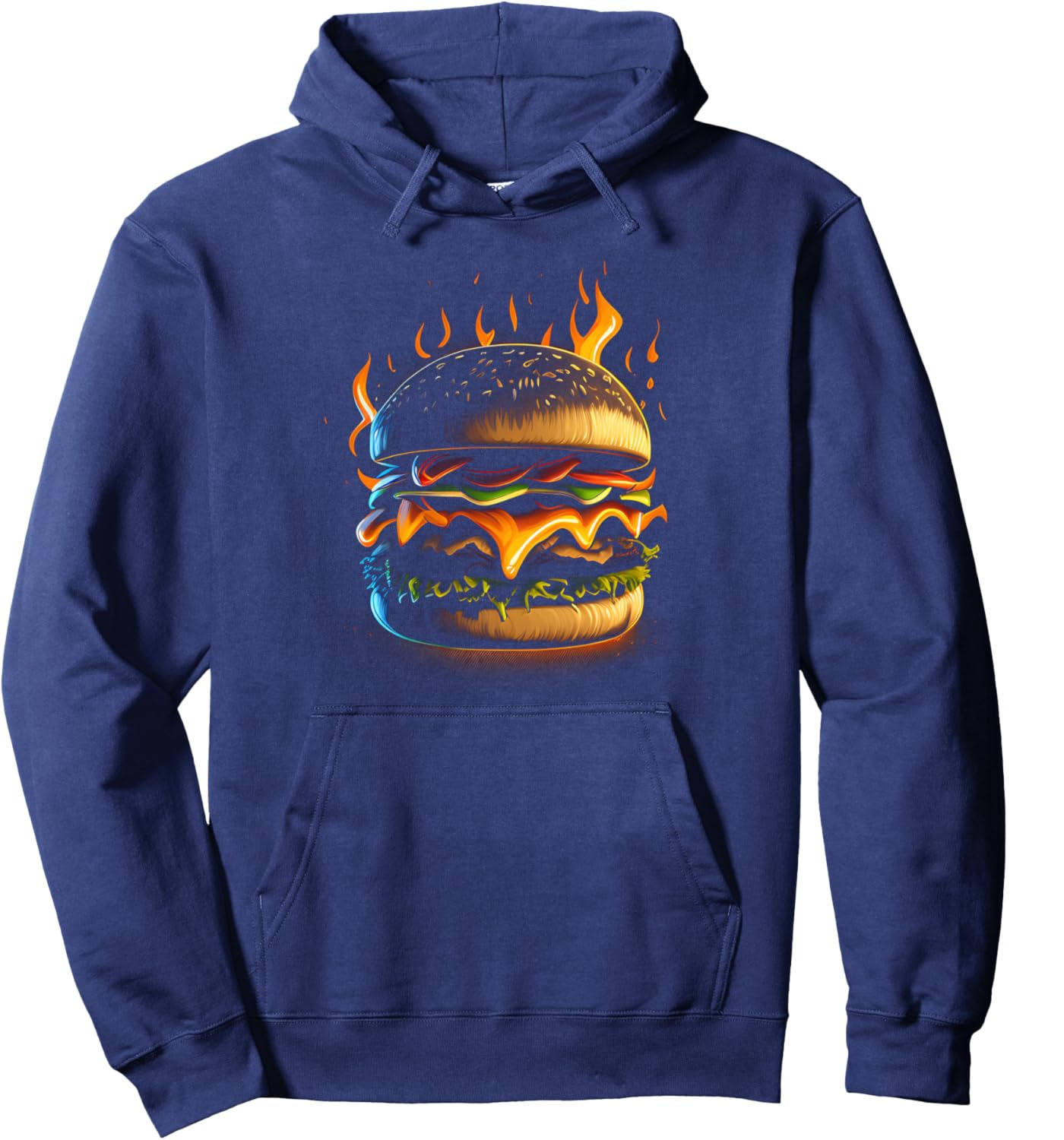 Hoodie for Mens Womens Hamburger Cheeseburger Foodie Fast Food Lover Design Pullover Hoodie Graphic Hoodies sweatshirt Pullover Long Sleeve