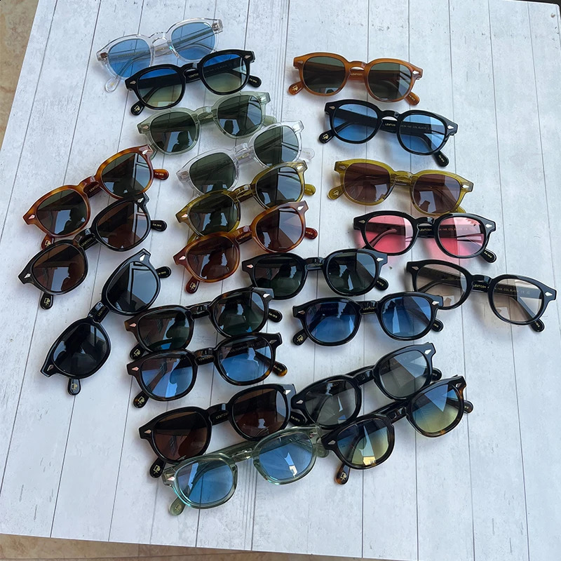High quality acetate sunglasses suitable for male and female Lemtosh Tortoise black frame retro sunglasses gradient lens 240909