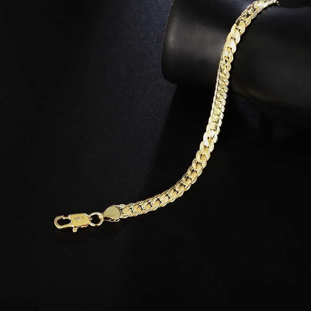 5MM Snake Chain Beautiful Bracelet Gold Color Silver Color Fashion Wedding Women Men Cute Lady Bracelet Jewelry LH020 XJ250707