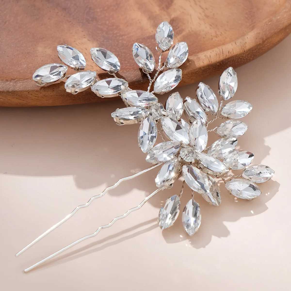Rhinestone Crystal U-shaped Hairpins Bridal Hair Clips Accessories Hair Jewelry Handmade Hair Comb Wedding Hair AccessoriesX240913