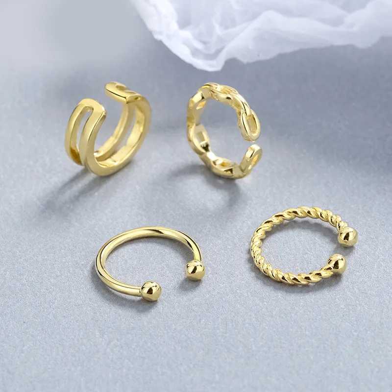 Korean style multi-style ear bone twist earrings 925 sterling silver trendy ear decorations tremella clip for women WholesaleX240913