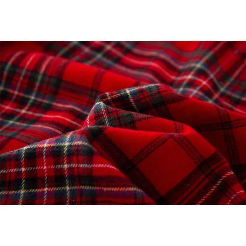 Spring Autumn Men Casual Pajama Sets Male 100% Cotton Sleepwear Suit Couples Matching Long Sleeve Turn-down Collar Shirt Pants Y240913