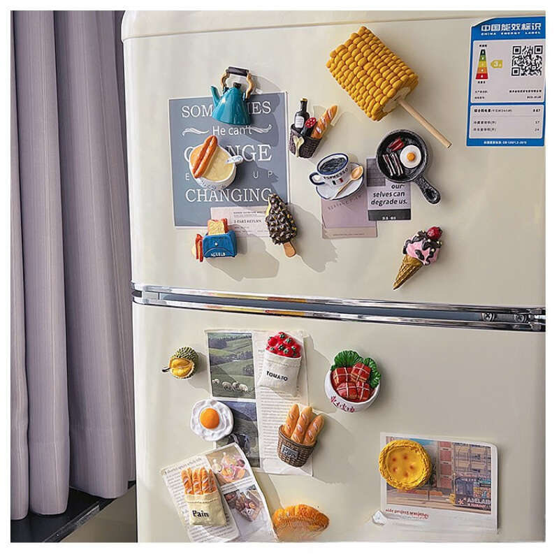 Refrigerator Magnets, Cartoon Food Fridge Magnets, Cute Decorative Magnets Personalized Fridge Magnet Locker Cabinet