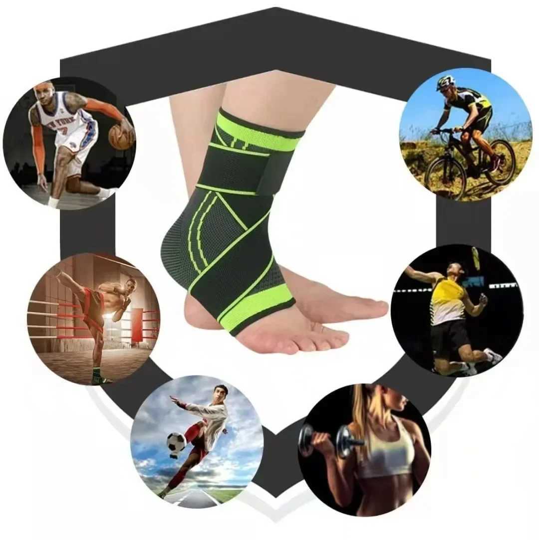 Compression Ankle Protector Gym Sport Anklet Support with Adjustable Strap Dumbbells Bodybuilding Ankle Braces for Football Y240913