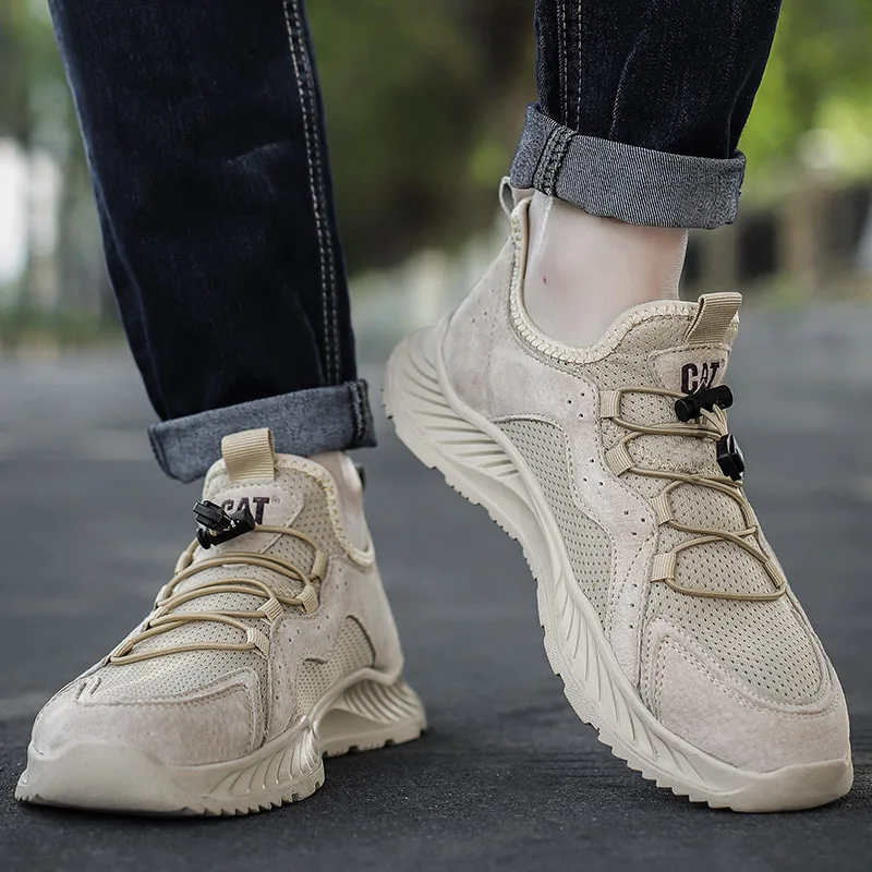 Hiking Shoes Men Summer Breathable Trekking Sneake Brown Mesh Men Brand Shoes Fashion Causal Comfortable Men Driving Shoes Zapat