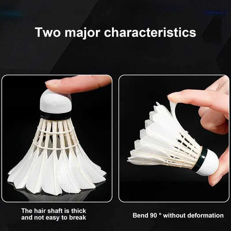 High quality Badminton Shuttlecocks Duck Feather Hard Head Shuttle Balls High Elastic Stable Waterproof Badminton Shuttlecocks Y240912
