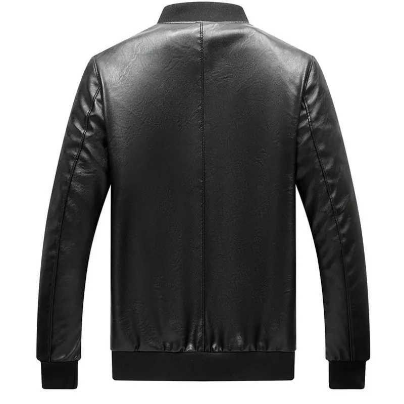 New Spring Autumn Men Slim Fit Casual Leather Jackets Good Quality Male Business Thin PU Leather Coats Mens Clothing Size 3XLX240913