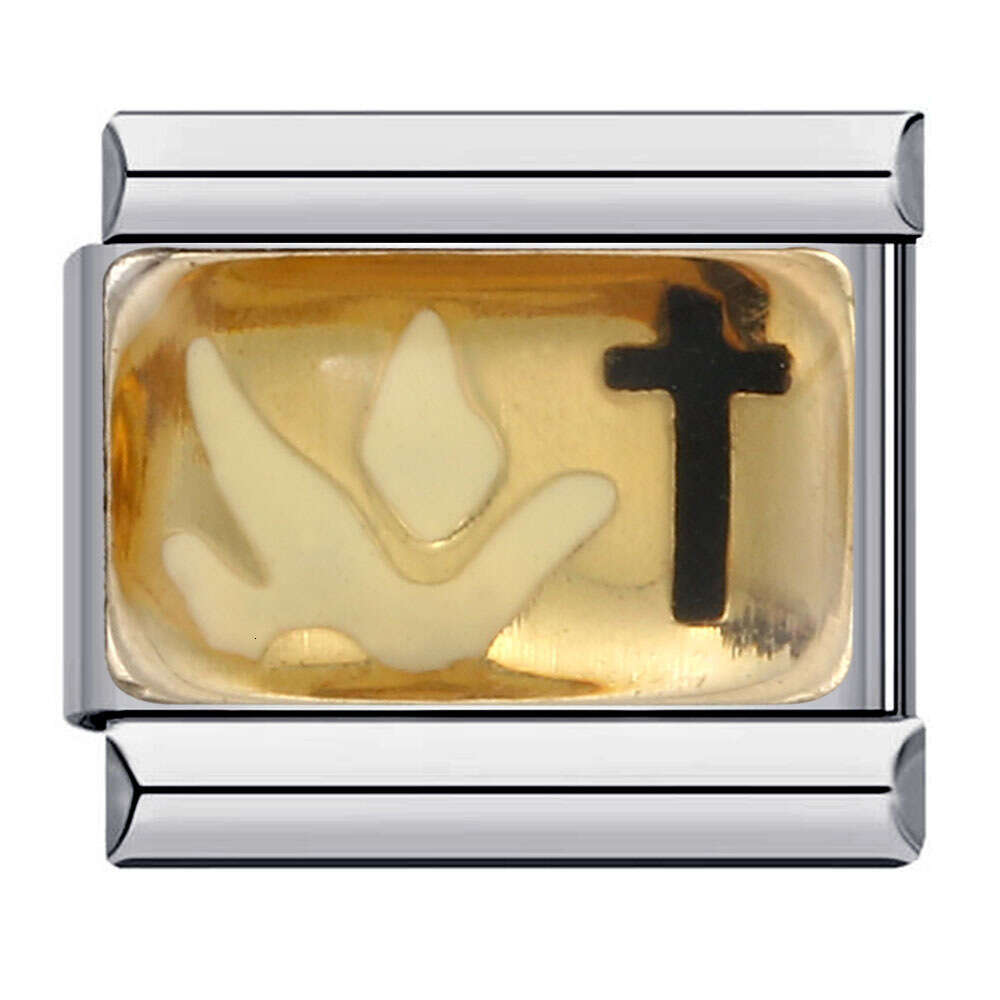 New welding pattern titanium steel gold-plated DIY module bracelet Italian Charm k Fit 9mm Bracelet Jewelry DIY Making Gifts