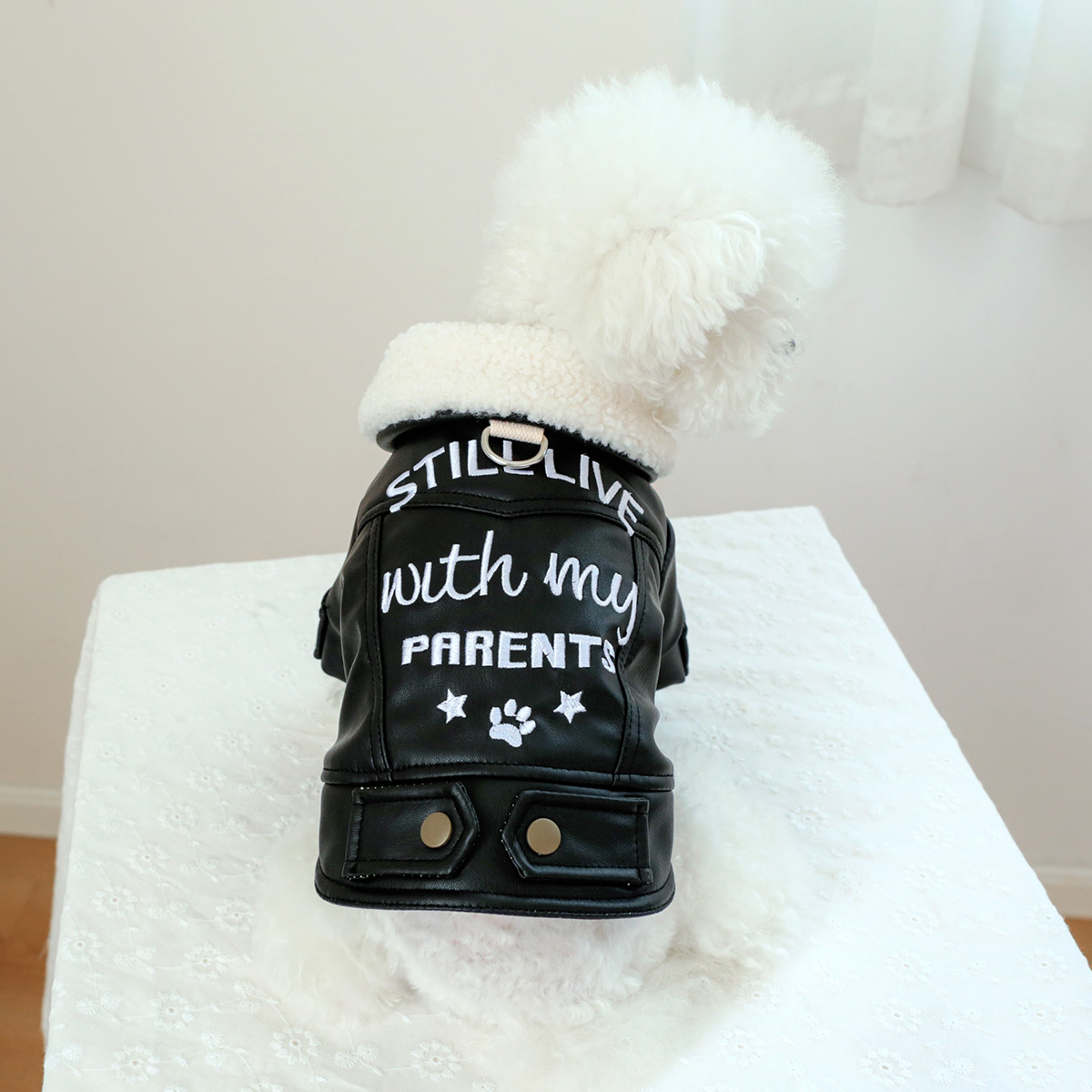 1PC pet clothing for cats in autumn and winter, with thick and warm black fur coat, suitable for small and medium-sized dogs