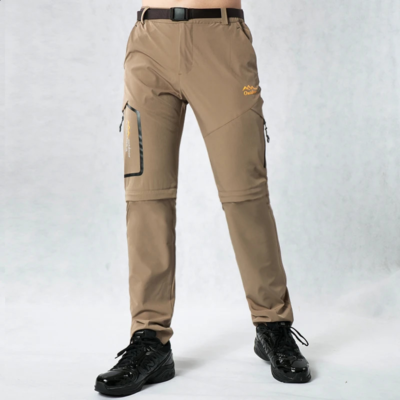 TRVLWEGO Mens Camping Hiking Pants Trekking High Stretch Summer Thin Waterproof Quick Dry UV-Proof Outdoor Travel Trousers 240912