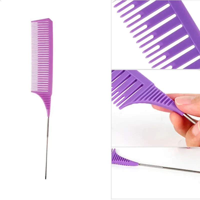 3pcs Hairbrush Hair Styling Combs Tailed Comb Set Coloring Dyeing Salon Tool Sectioning Highlighting Weaving Cutting 240911