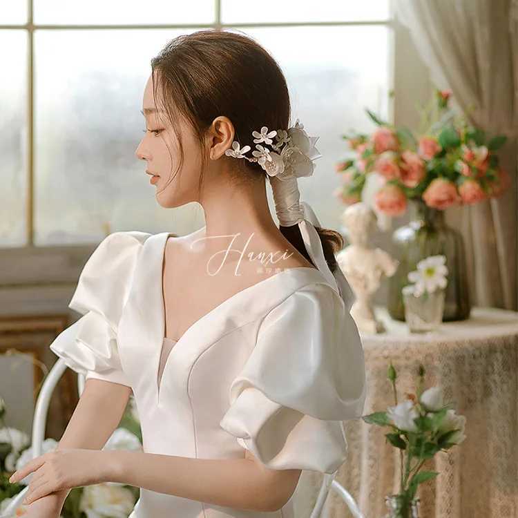 French flower hair band set bridal headdress women hair wear ornament wedding hair accessoriesX240913
