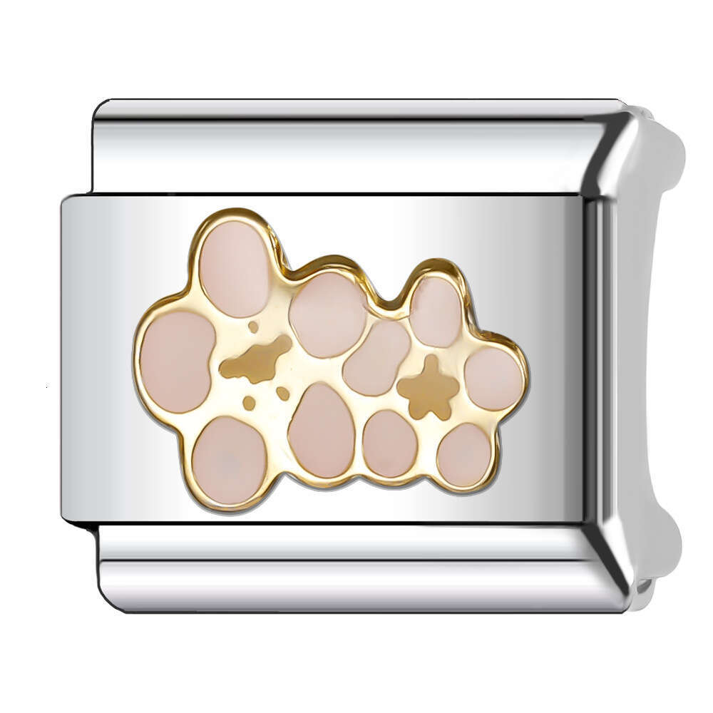 Hot Selg 9Mm Single Section Combination Italian charms bracelet With Titanium Steel Enamel Material Elastic Bracelet DIY