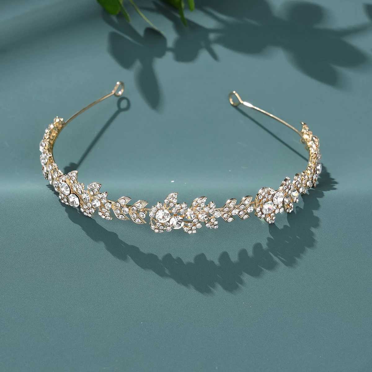 Luxury Silver Crystal Drop Bridal Jewelry Rhinestone Headpiece Wedding CrownX240913