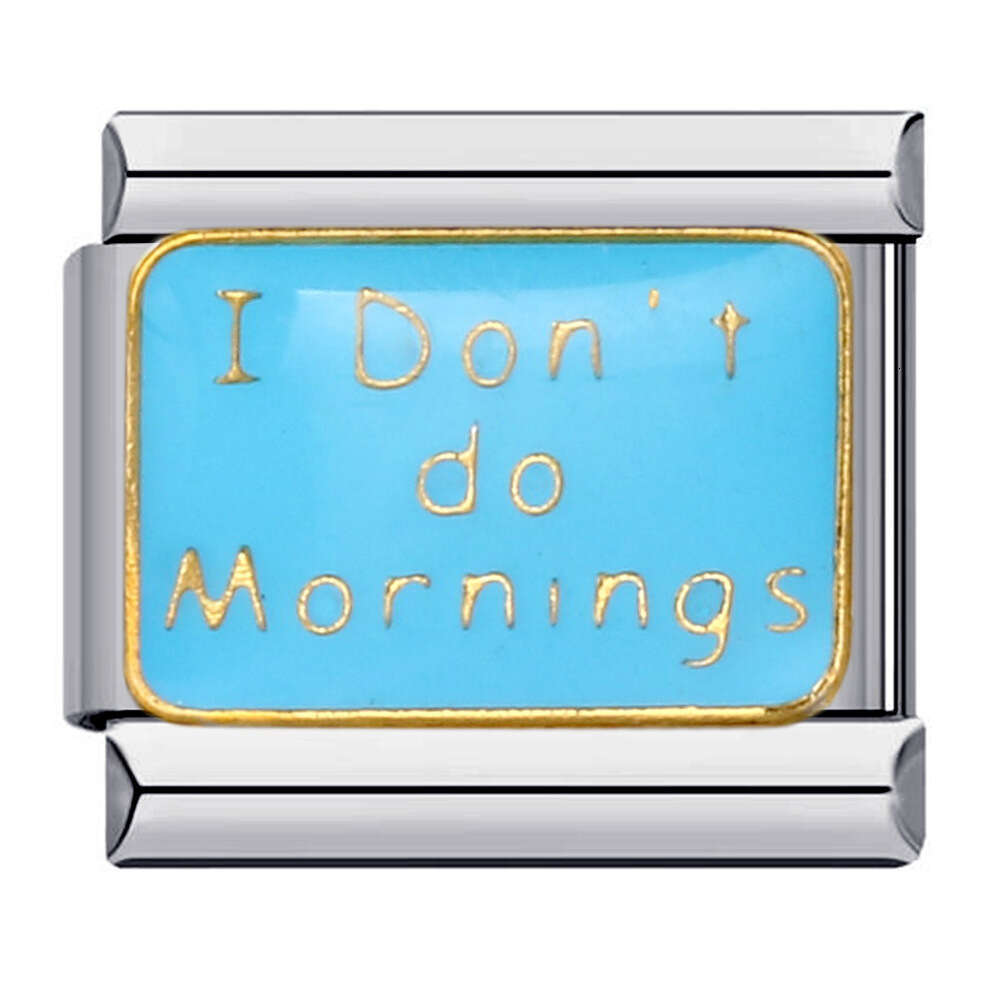 New Welding Enamel Mysterious Purple DIY Beads Bracelet Italian Charm Links Stainless Steel Fit 9mm Bracelet Jewelry DIY Making Gifts