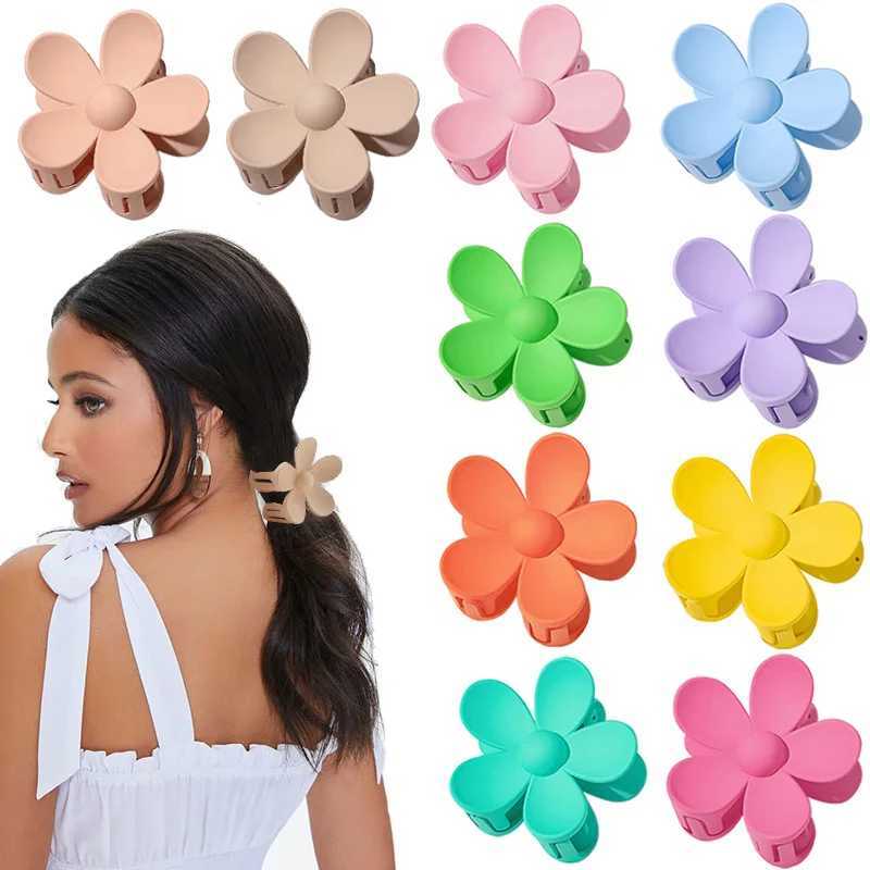 Large Flower Claw Clips For Women Thick Hair Girls Dasiy Strong Hold Matte Hair Clamps Headwear Barrette Hair AccessoriesX240912