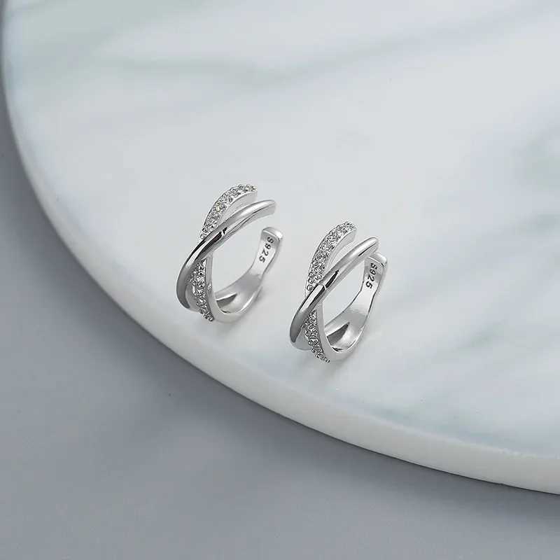 Popular Style Ear Cuff Earring For Women 1 pc Charming Shiny Crystal Without Piercing Ear Clip Earrings Jewelry GiftX240913