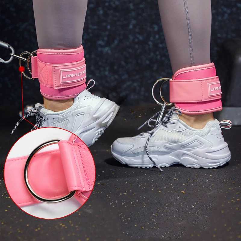 PU Leather Ankle Buckle For Gym Injury Protective Pad Adjustable Accessories Hip Training Gantry Leg Strength Training Strap Y240913