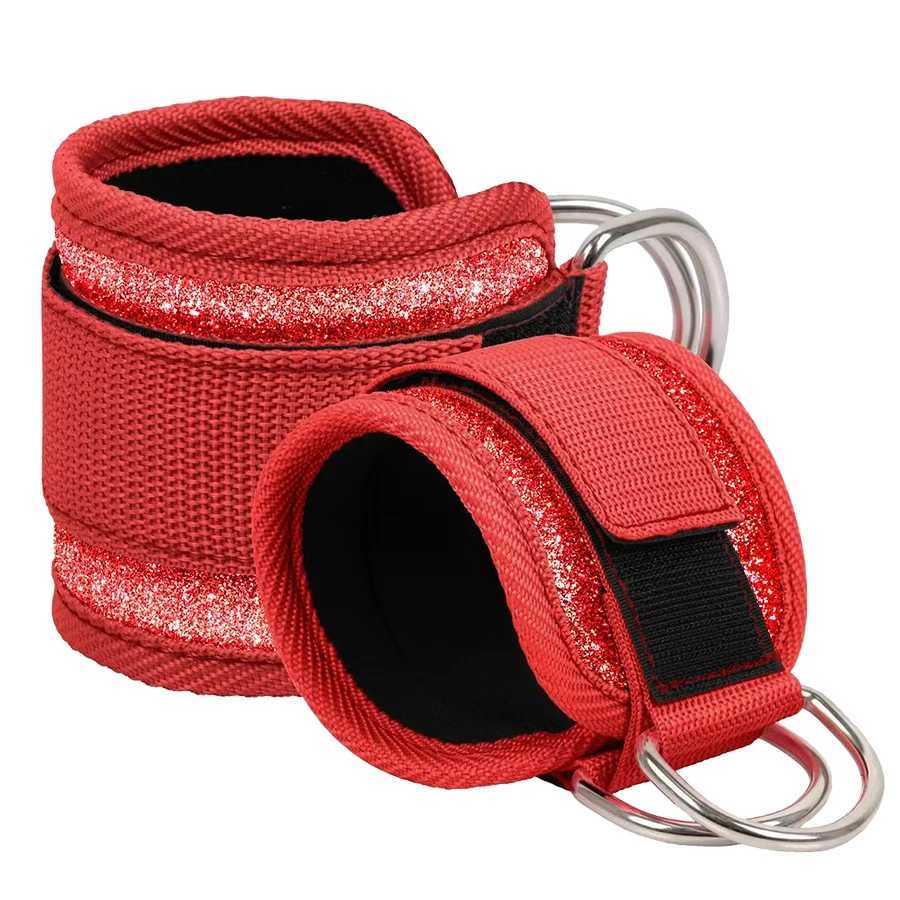 Fitness fluorescence Sports Straps Adjustable D-Ring Support Cuffs Ankle Pulley With Buckle Guard Leg Strength Safety Abductors Y240913