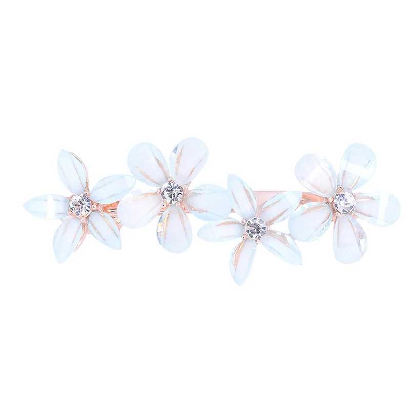 EASYA Elegant Rhinestone Flower Hairpin Barrettes Pins For Women Girls 3 Colors Metal Hair Clip Hairwear Ornaments JewelryX240913