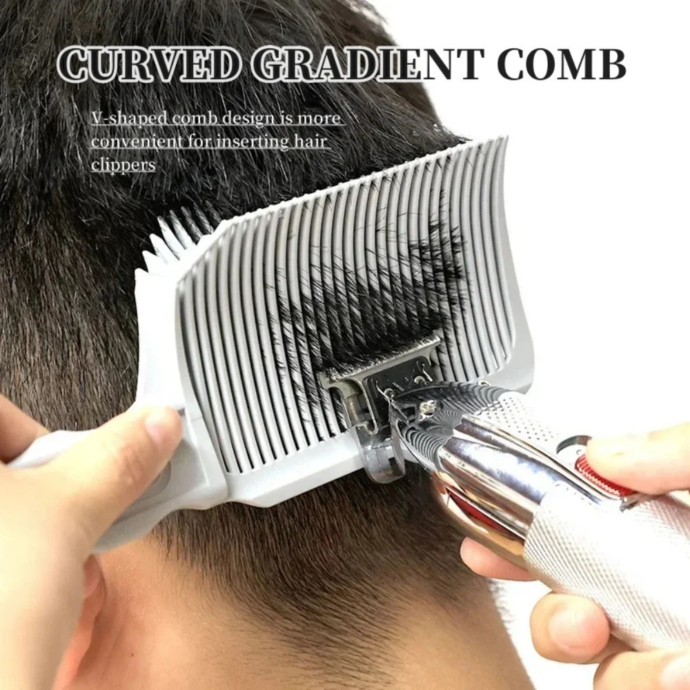 Professional Barber Fading Comb Blending Clipper Hair Cutting Fade Combs Arc n Positioning Brush 240911