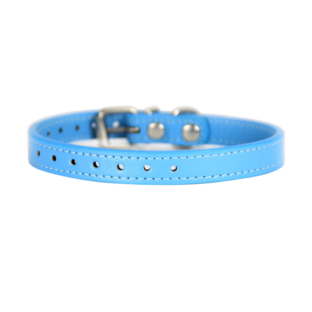 Stylish PU Leather Canine and Feline Collar Comfortable Fit for Small and Medium Breeds