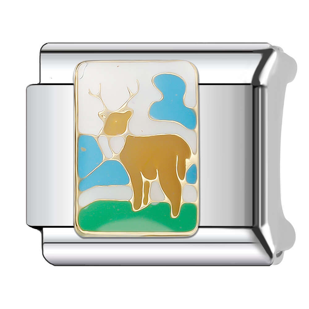 New Women's Gift cute animal cat Bead Italian Charms Links Bangle Beads Fit 9mm Stainless Steel Bracelet Making DIY For Women Fashion Jewelry