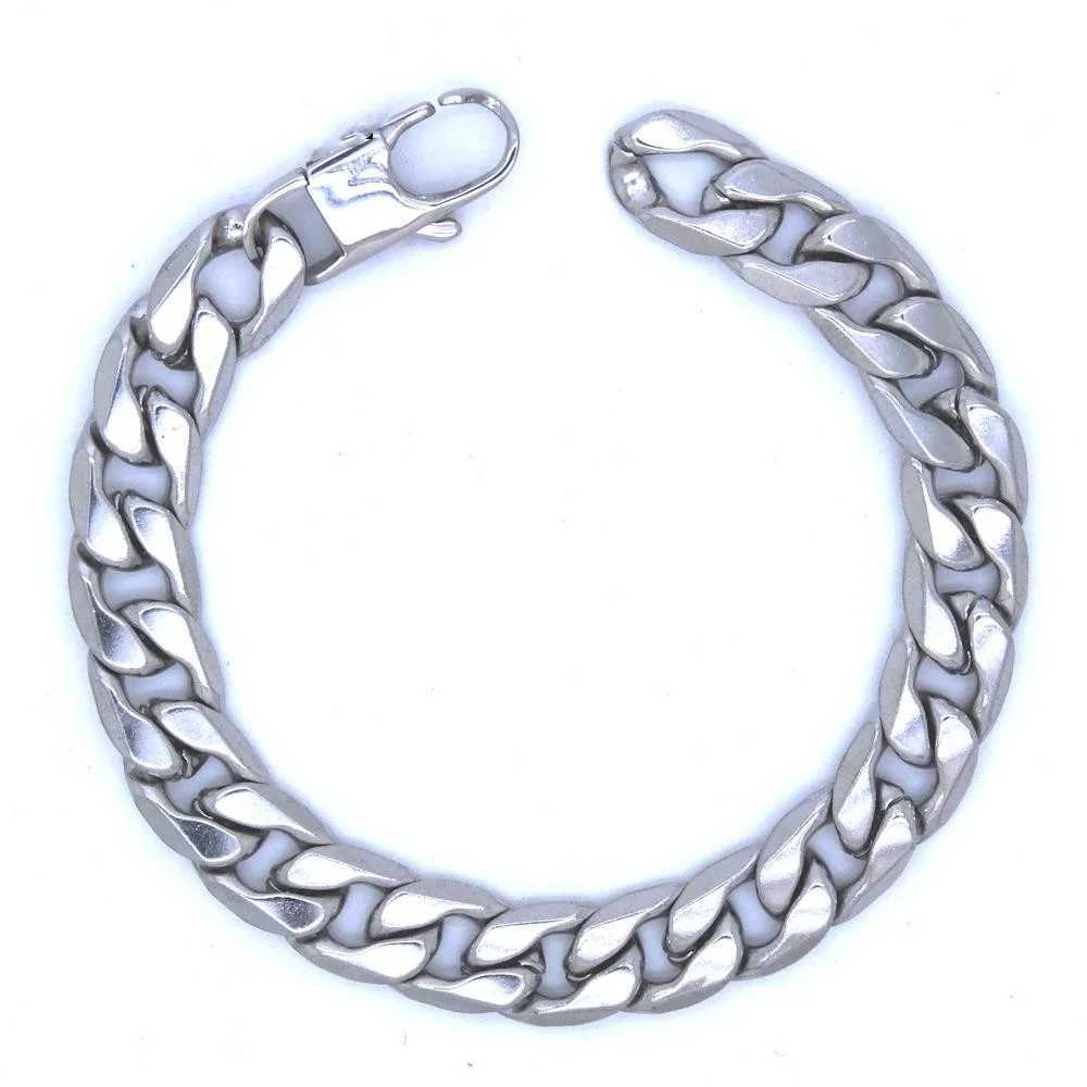 Men Women Bracelet 6/8/10/12 Mm 8 Inches Curb Chain Bracelet Punk Hip-hop Bracelet Mens Jewellery Stainless Steel Bracelet GiftX240913
