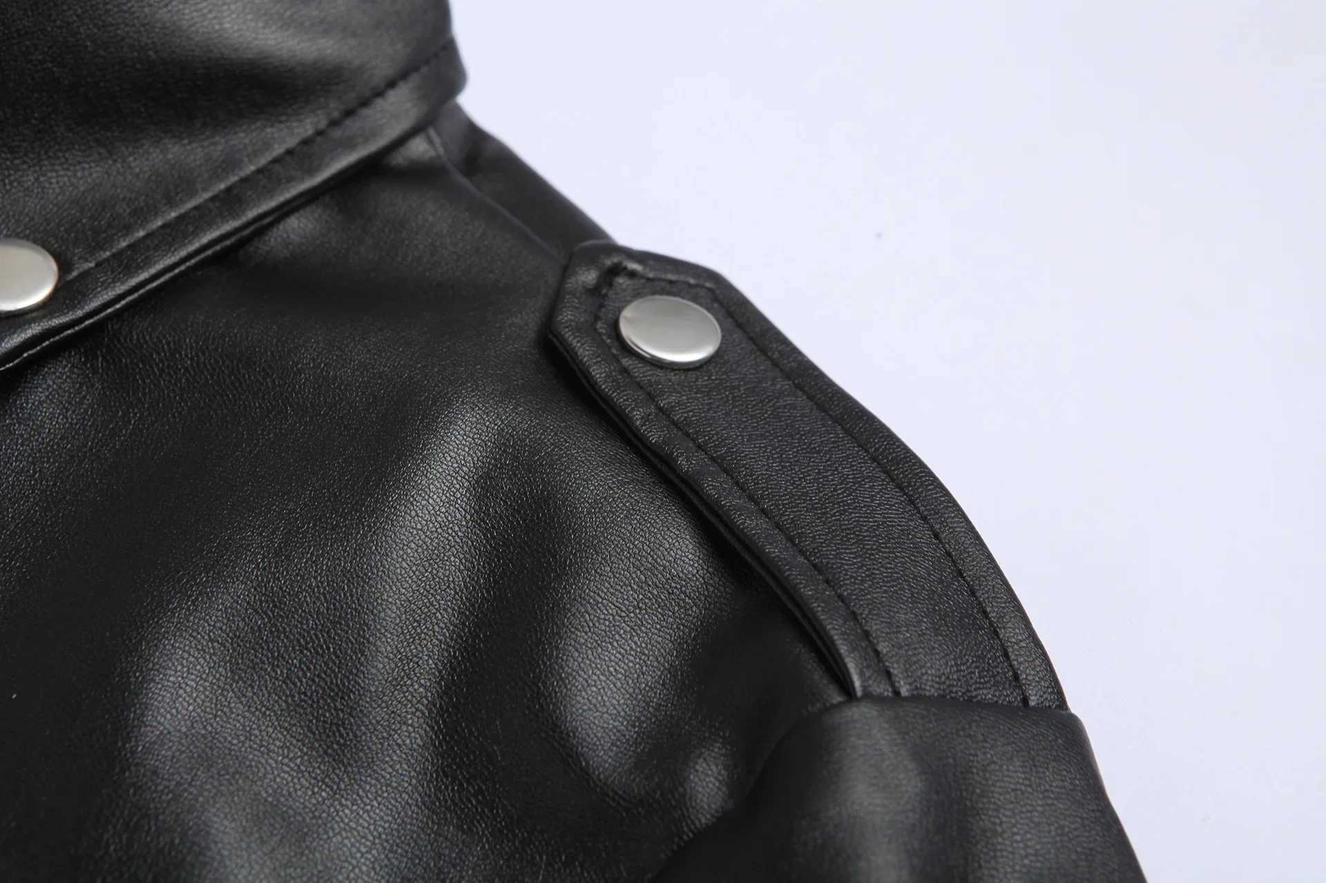 Slim Fit Stand Collar PU Jacket Male Anti-wind Motorcycle Lapel Diagonal Zipper Jackets Men Leather Jacket men jacketX240913