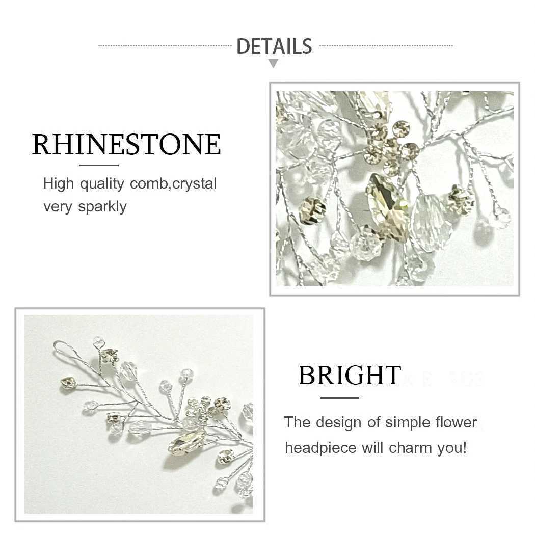 Pearl Crystal Wedding Hair Combs Hair Accessories for Bridal Flower Headpiece Headbands Women Bride Hair ornaments JewelryX240913