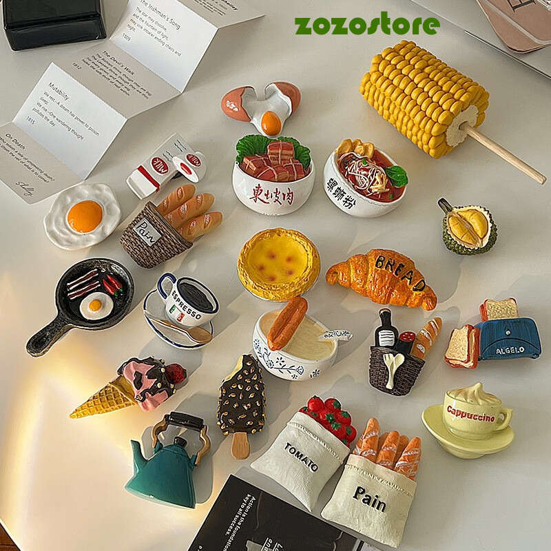 Refrigerator Magnets, Cartoon Food Fridge Magnets, Cute Decorative Magnets Personalized Fridge Magnet Locker Cabinet