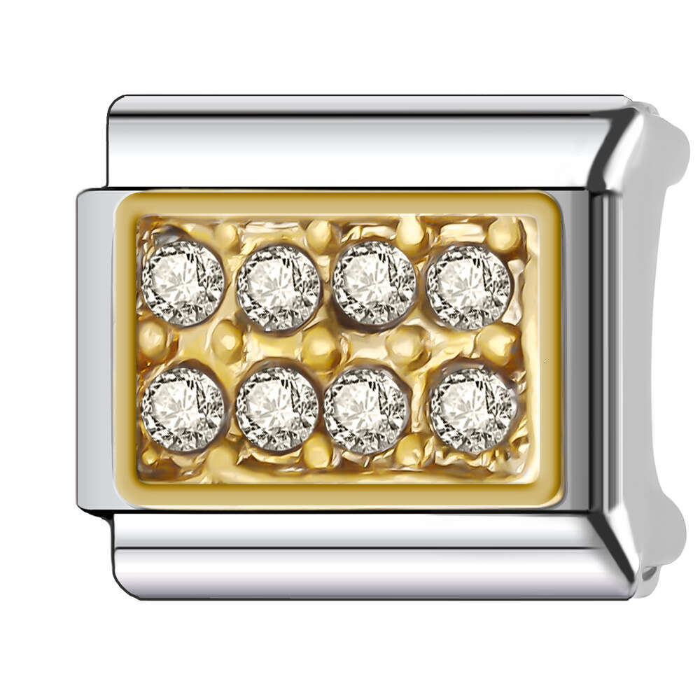 2024 Women's Gift Angel wing with shine stone charms Fit 9mm Stainless Steel Italian Charms Bracelet Links Beads DIY Bracelet With Italian Style 