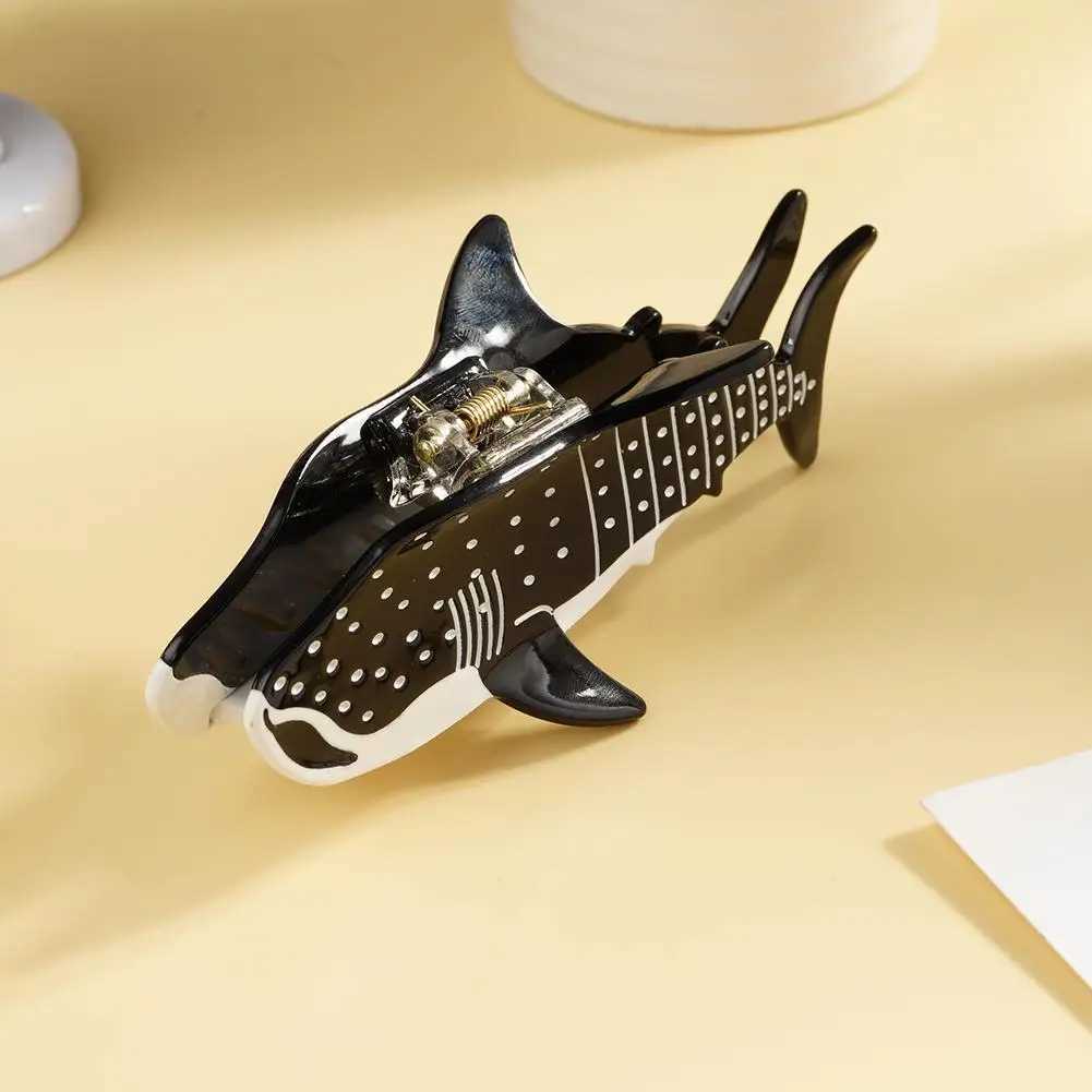New Design Cartoon Marine Shark Hair Clips Cute Blue Whale Acetate Hair Claw Hair Tiara Accessories Vintage Jewelry GiftsX240912