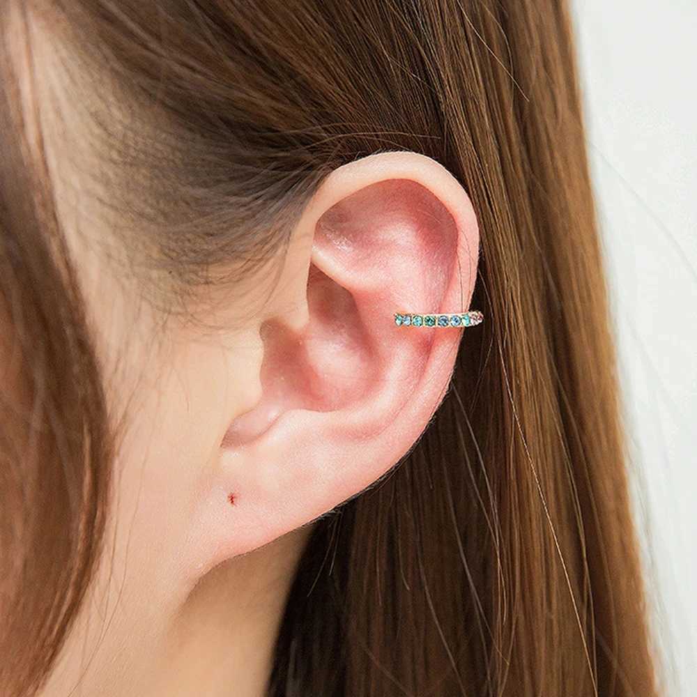 SUMENG New Fashion Clip On Earrings Crystal Ear Cuff Non Pierced Nose Ring For Women Punk Rock Earcuff Jewelry GiftsX240913