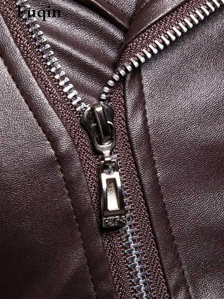 Real Leather Jacket For Men Rock Street Zipper Belt Coat Motorcycle Warm Fall Jackets British Fashion Man PU Leather ClothingX240913