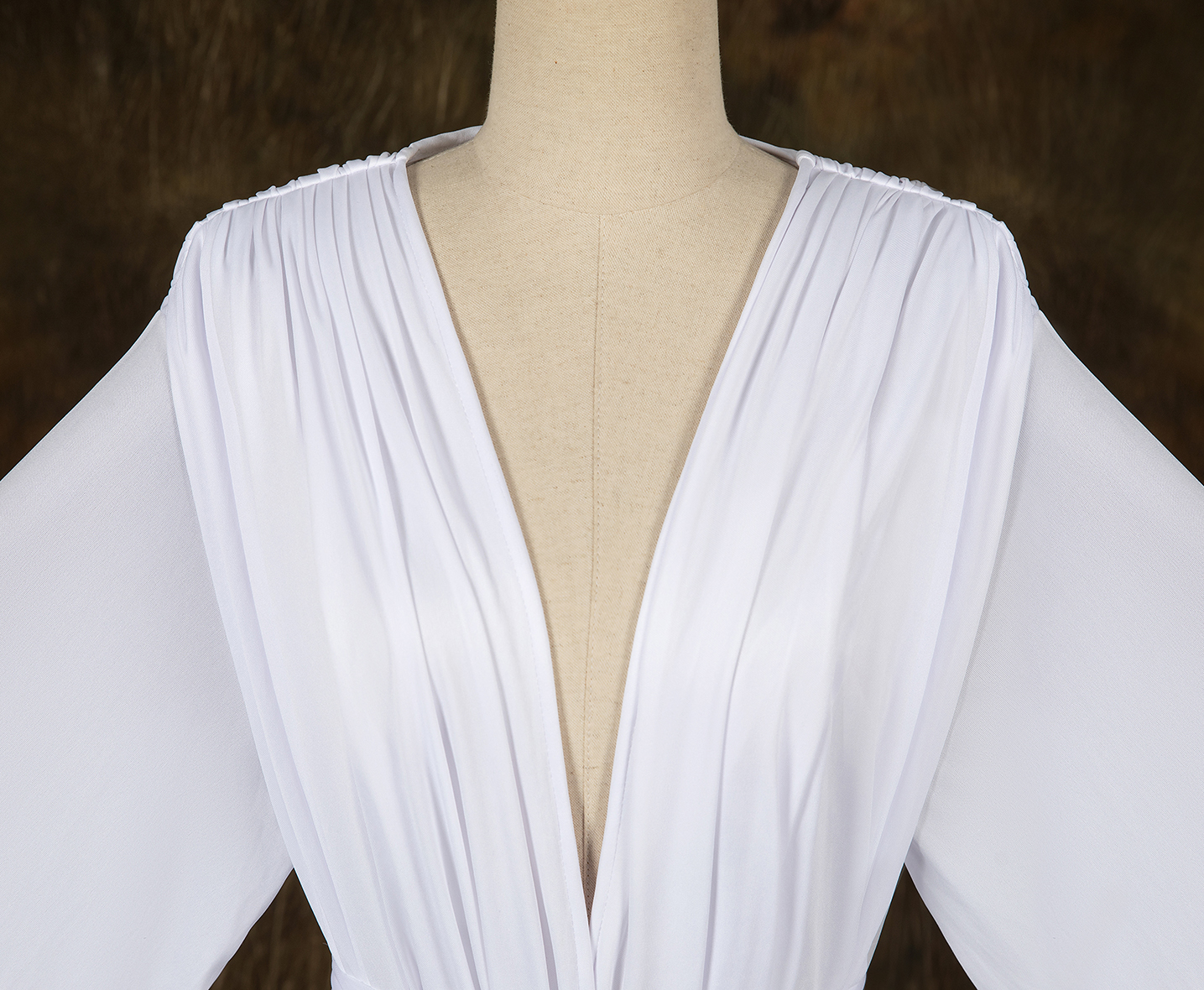 Classic Wedding Robe Bridal Ruffle Long Sleeveless Wraps Bride Morning Robe Pregnant Robes for Photo Shoot Custom Made