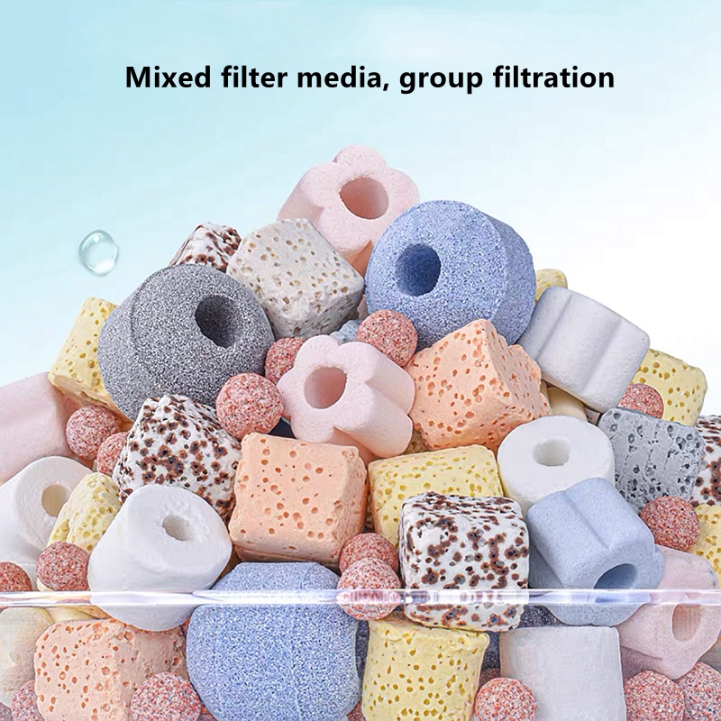 100/200/500g Fish Tank Filter More Than 10 Types Aquarium Bio Balls Carbon Ceramic Ring Material Ceramic Ring Bacteria House