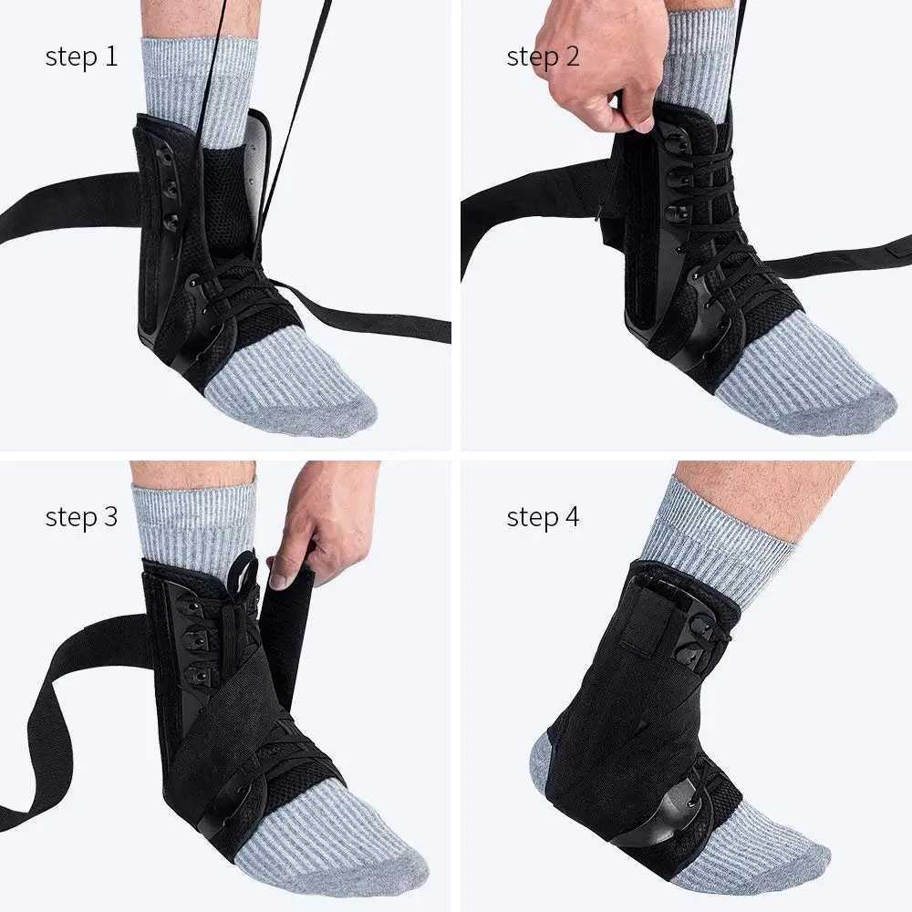 Kuangmi Adjustable Ankle Brace Immobilized 2 PCS Bandage Support Foot Stabilizer Sprain Injury Guard Protector Ankle Straps Y240913