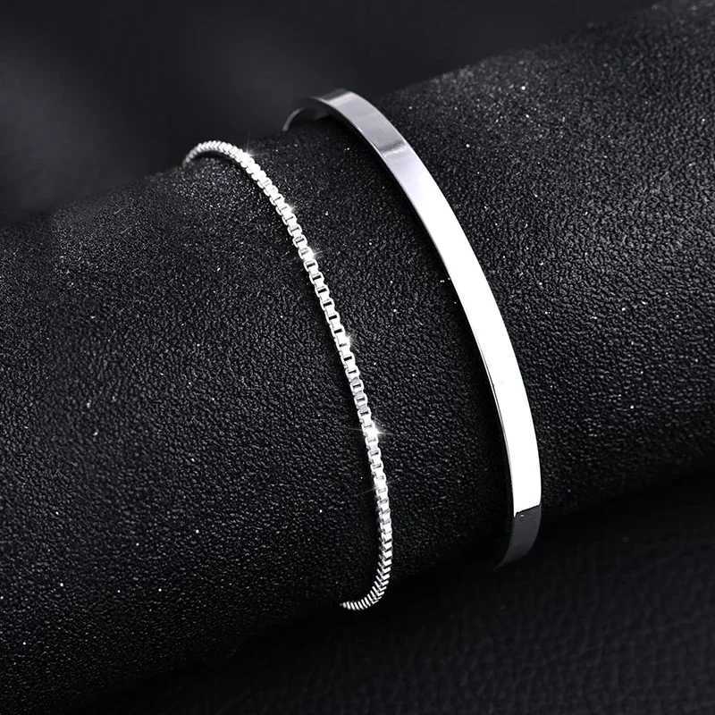 Stainless Steel Punk Men Bracelet Bangle Water Proof 14k Gold Plated Fashion Cuban Link Chain Bracelets Daily Wear JewelryX240913