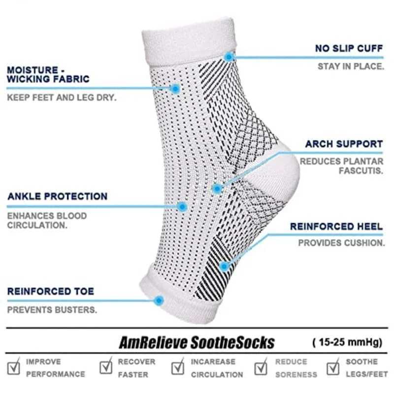 Ankle Protector Sports Safety Plantar Fasciitis Woman Foot Protection Neuropathy Compression Socks Ankel Support for Men Man Y240913