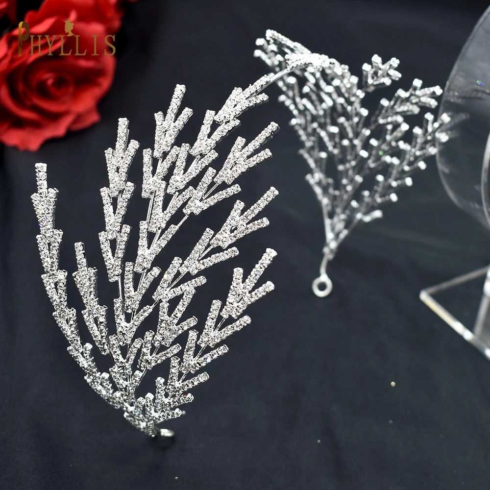 A254 Silver Gold Bride Headband Rhinestone Hair Jewelry for Women Tiaras Headpiece Crystal Wedding Headdress Bridal HeadwearX240913