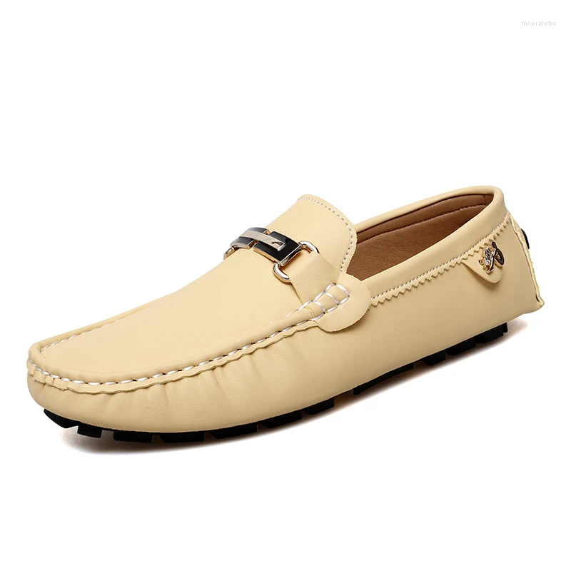 Casual Shoes Men's 2024 Loafers Men Handmade Leather Driving Flats Fashion Slip-on Breathable Comfy Moccasins